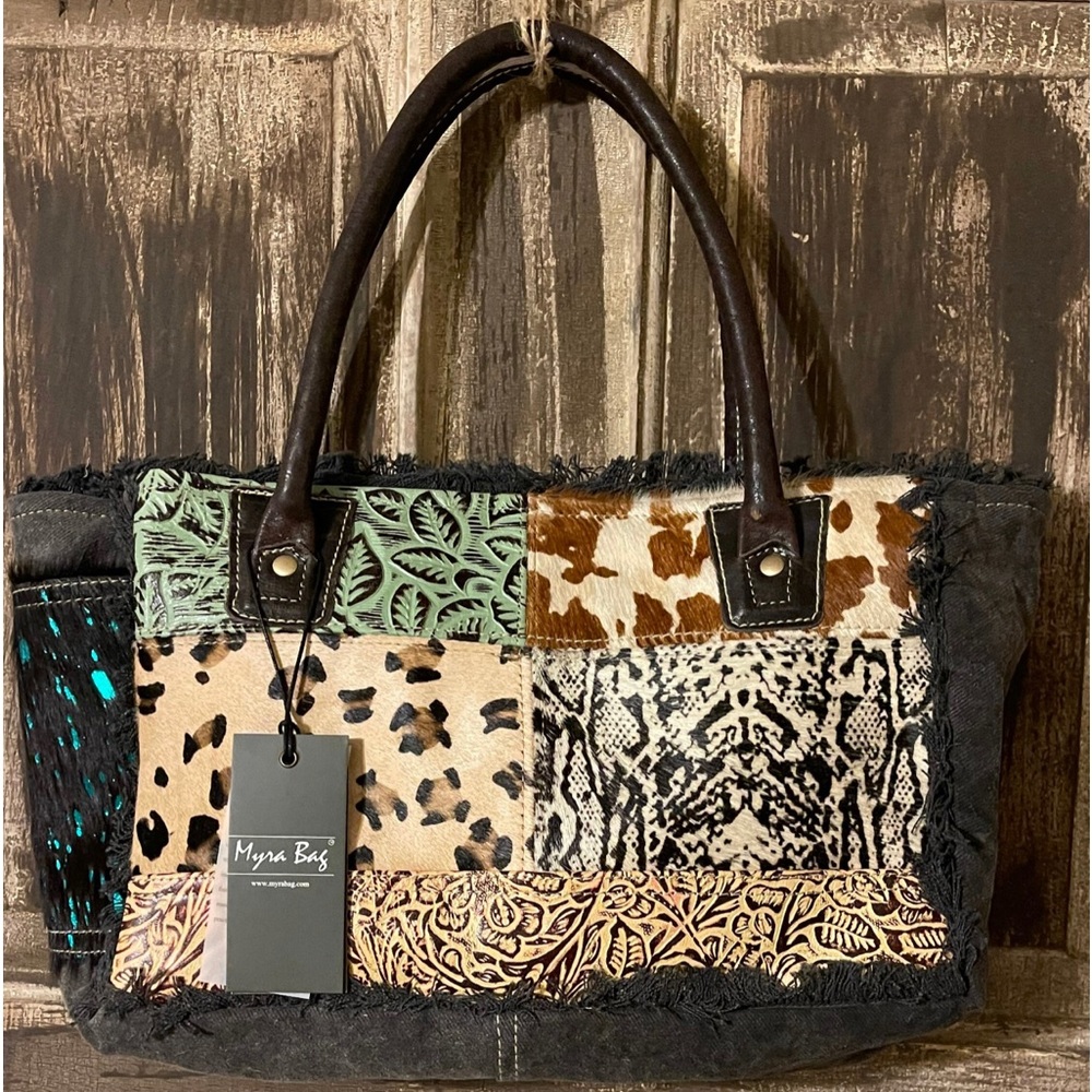 Myra Hairon Bag - Animal Print NWT